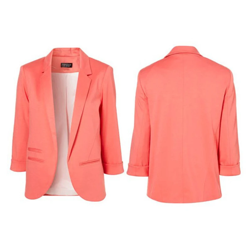 Notched Pockets 9Colors Sleeve Three Quarter Candy Spring Jackets Autumn clothes Women Female Slim Color Girl S-2XL Sale Blazers
Notched Pockets 9Colors Sleeve Three Quarter Candy Spring Jackets Autumn clothes Women Female Slim Color Girl S-2XL Sale Blazers