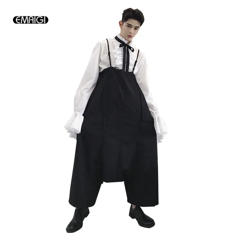 Men Retro Fashion Casual Loose Wide Leg Pant Bib Trousers Male Japan Style Jumpsuits Low Crotch Harem Pant
Men Retro Fashion Casual Loose Wide Leg Pant Bib Trousers Male Japan Style Jumpsuits Low Crotch Harem Pant