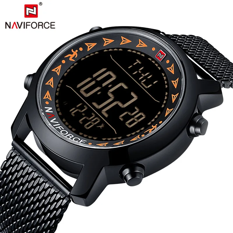 NAVIFORCE Men Watch Digital Sport Mens Watches Top Brand Luxury Chronograph Military Army Stainless Steel LED Male Clock 9130
NAVIFORCE Men Watch Digital Sport Mens Watches Top Brand Luxury Chronograph Military Army Stainless Steel LED Male Clock 9130