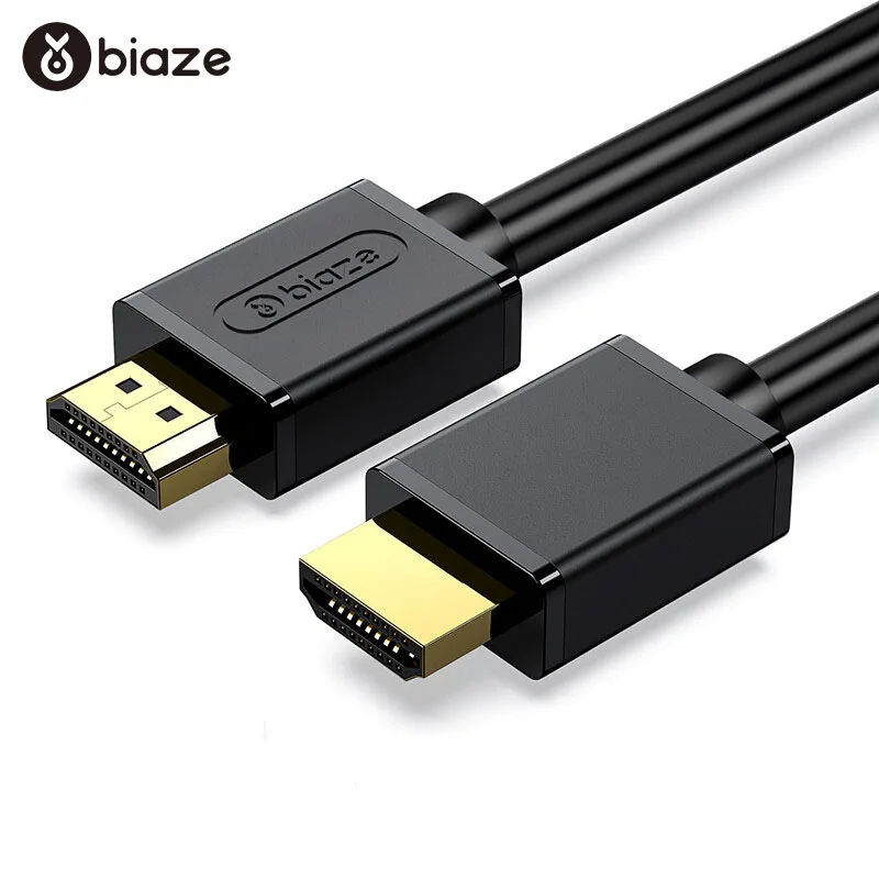 Biaze 1.8m High Speed HDMI Cable Video Cables Gold Plated HDMI 2.0 4K 3D 60FPS Cable for HDTV Splitter Switcher Projector Laptop
Biaze 1.8m High Speed HDMI Cable Video Cables Gold Plated HDMI 2.0 4K 3D 60FPS Cable for HDTV Splitter Switcher Projector Laptop