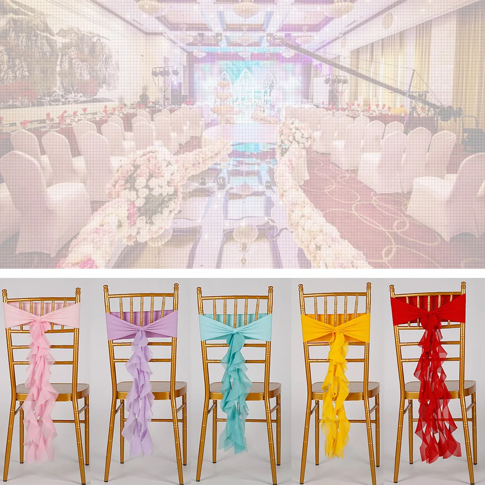 Flounce Weeding Chair Sash Bow Wedding Party Ceremony Banquet Chairs Decoration Chiffon Elastic Chair Ribbon Back Tie Bands
Flounce Weeding Chair Sash Bow Wedding Party Ceremony Banquet Chairs Decoration Chiffon Elastic Chair Ribbon Back Tie Bands