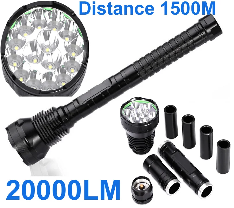 high power 20000 lumens LED flashlamp 15*CREE XM-L T6 LED Flashlight Torch For Camping Hiking Hunting Work Lamp
high power 20000 lumens LED flashlamp 15*CREE XM-L T6 LED Flashlight Torch For Camping Hiking Hunting Work Lamp