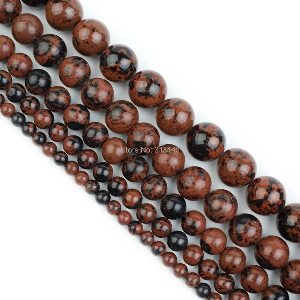 Wholesale Natural Round Mahogany Obsidian Stone Strand Beads 4 6 8 10 12MM For DIY Bracelet Necklace Jewelry Making Accessories
Wholesale Natural Round Mahogany Obsidian Stone Strand Beads 4 6 8 10 12MM For DIY Bracelet Necklace Jewelry Making Accessories