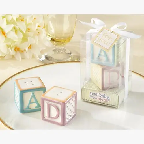 20pcs=10sets Baby shower souvenirs of Baby Blocks Salt and Pepper Shakers for baby birthday party decoration gifts
20pcs=10sets Baby shower souvenirs of Baby Blocks Salt and Pepper Shakers for baby birthday party decoration gifts