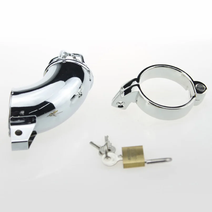 Metal Cock Cage With 3 Size Penis Ring Chastity Device Male Sex Product, Chastity Belt Virginity Lock Penis Cage Sex Toy For Man