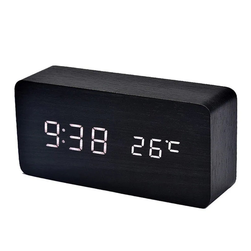 2018 Wooden LED Alarm Clock with Temperature Sounds Control Calendar LED Display Electronic Desktop Digital Table Clocks New
2018 Wooden LED Alarm Clock with Temperature Sounds Control Calendar LED Display Electronic Desktop Digital Table Clocks New