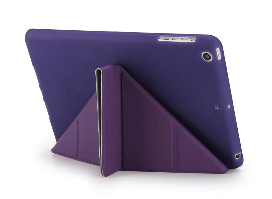 Soft TPU Tablets Case For iPad Mini 123 7.9 Multi-folded Smart TPU+PU Tablet Case Protective Cover For iPad Mini Case 7.9 Case-5