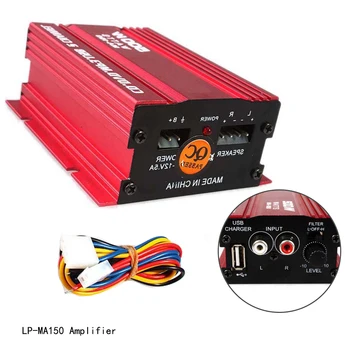 Mini power Amplifier Digital MP3 Audio Speaker MA150 Amplifier RCA Hi-Fi Amp Radio 12V Low Distortion Stereo Connection 65W
Mini power Amplifier Digital MP3 Audio Speaker MA150 Amplifier RCA Hi-Fi Amp Radio 12V Low Distortion Stereo Connection 65W