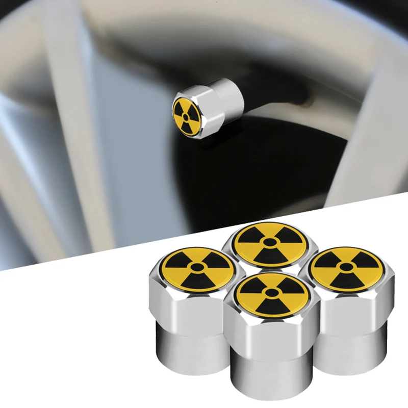 Auto Nuclear Radiation reflective Emblem Car Wheel Tyre Tire Stem Air Valve Caps For Jaguar Hubcap lada Audi BMW Nissan skoda 4x
Auto Nuclear Radiation reflective Emblem Car Wheel Tyre Tire Stem Air Valve Caps For Jaguar Hubcap lada Audi BMW Nissan skoda 4x