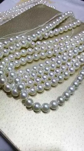 five strands 10-11MM freshwater natural round white pearl necklace 18" 14k gold
five strands 10-11MM freshwater natural round white pearl necklace 18" 14k gold