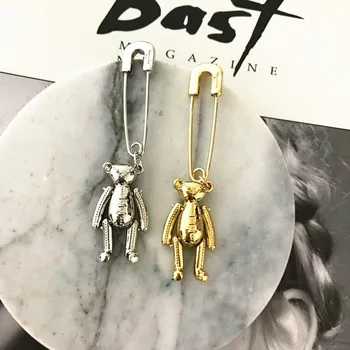 New Brand Metal Pins earrings for women Hiphop jewelry Big Metal Bear earrings pendant Fashion Rock ear accessories
New Brand Metal Pins earrings for women Hiphop jewelry Big Metal Bear earrings pendant Fashion Rock ear accessories