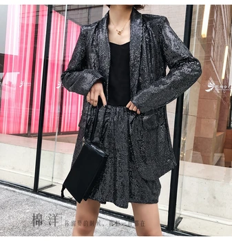 Factory HIgh quality England style sequins blazer female long sleeve sequins stitching bling bling outwear wq1892 dropship
Factory HIgh quality England style sequins blazer female long sleeve sequins stitching bling bling outwear wq1892 dropship