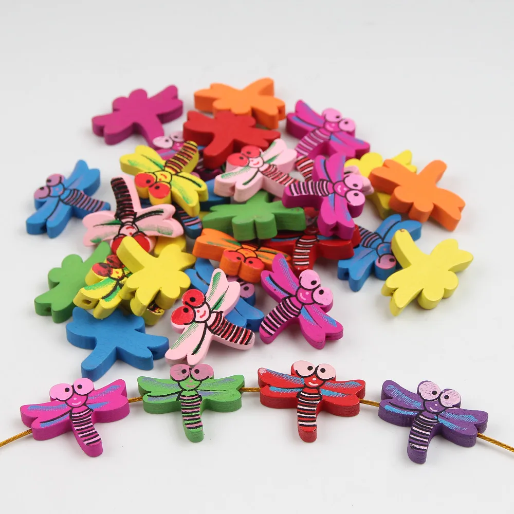 Cute Dragonfly Shape 50Pcs Lead-Free Wood Beads For Jewelry Making Accessories Bracelets DIY Craft Gifts For Child
Cute Dragonfly Shape 50Pcs Lead-Free Wood Beads For Jewelry Making Accessories Bracelets DIY Craft Gifts For Child