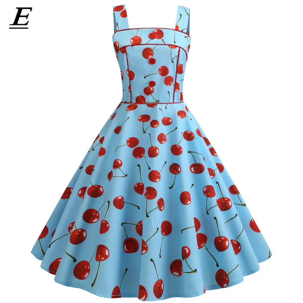 Cherry Print Vintage Dress Women 2019 Summer Pin Up Dresses 50s 60S Rockbility Robe Plus Size A-Line Party Dress Vestidos
Cherry Print Vintage Dress Women 2019 Summer Pin Up Dresses 50s 60S Rockbility Robe Plus Size A-Line Party Dress Vestidos