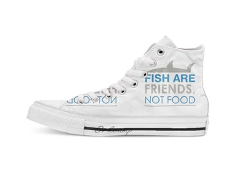 Fish are Friends Not Food Design breathable Casual High Top lace-up Canvas shoes sneakers For Drop shipping
Fish are Friends Not Food Design breathable Casual High Top lace-up Canvas shoes sneakers For Drop shipping
