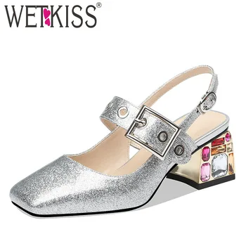 WETKISS Crystal Heels High Sandals Women 2019 New Patent Leather Sandals Woman Summer Wedding Bling Shoes Female Buckle Shoes
WETKISS Crystal Heels High Sandals Women 2019 New Patent Leather Sandals Woman Summer Wedding Bling Shoes Female Buckle Shoes