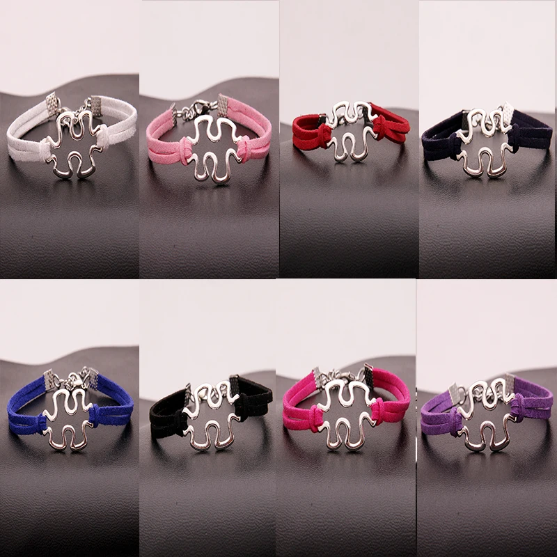 (12pcs/lot) Infinity Bracelet Puzzle Pendant Handmade Bracelets & Bangles Jewelry Autism Awareness Wristband Jewelry 8 Colors 
(12pcs/lot) Infinity Bracelet Puzzle Pendant Handmade Bracelets & Bangles Jewelry Autism Awareness Wristband Jewelry 8 Colors