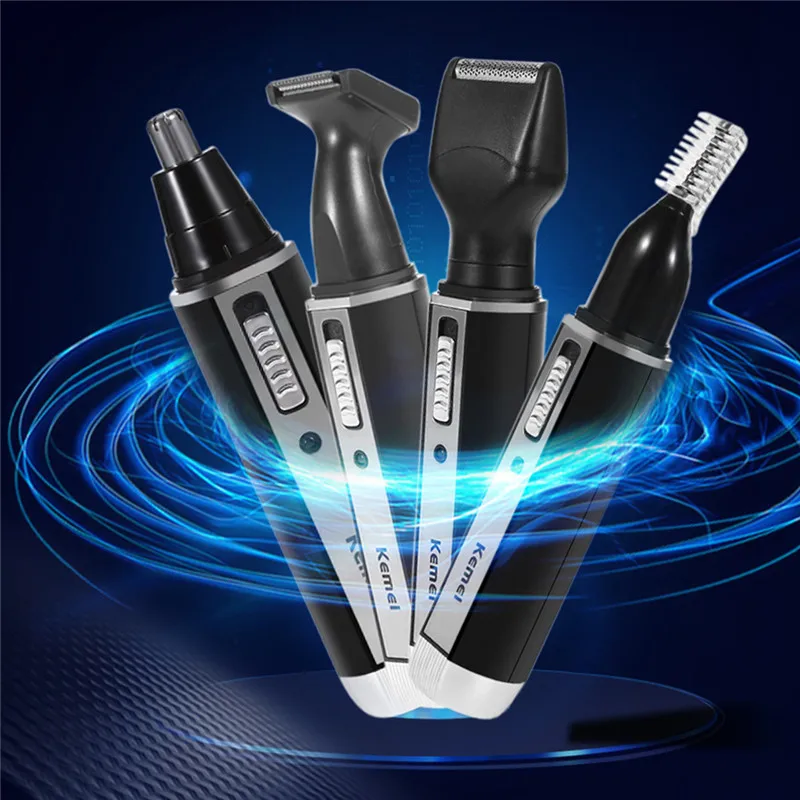 Kemei Electric Rechargeable Ear Nose Hair Four-in-one Trimmer Portable Razor Eyebrow Knife Set Not Washable Safe Hair Clipper EU
Kemei Electric Rechargeable Ear Nose Hair Four-in-one Trimmer Portable Razor Eyebrow Knife Set Not Washable Safe Hair Clipper EU