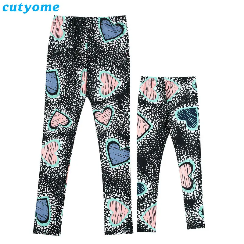 Family Look Mom And Daughter Matching Clothes Christmas Heart Leggings Pants Mother And Daughter Outfits Mommy And Me Trousers (36)