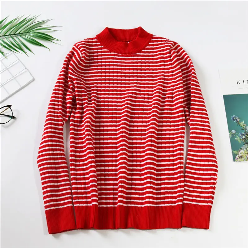BYGOUBY Thick Striped Women Sweater Autumn Winter Warm Pullover Jumper Top Loose Knitted Warm Female Sweater
BYGOUBY Thick Striped Women Sweater Autumn Winter Warm Pullover Jumper Top Loose Knitted Warm Female Sweater