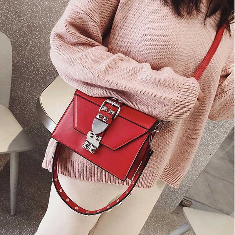 Women Casual Solid Handbags Pu Leather Rivet Belt Crossbody Bags For Women Purse Vintage Shoulder Bags Lock Small Flap Bag Girls
Women Casual Solid Handbags Pu Leather Rivet Belt Crossbody Bags For Women Purse Vintage Shoulder Bags Lock Small Flap Bag Girls