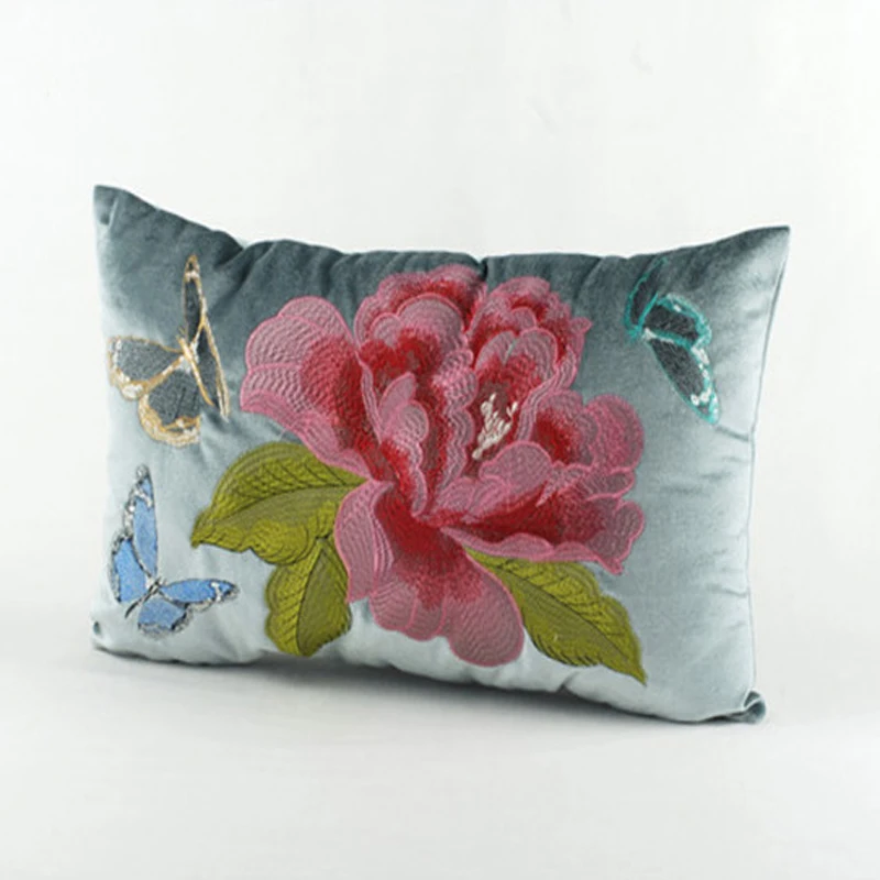 Pastoral Chinese Cushion Cover Peony Embroidery Cushions Decorative Pillows 5 Colors Women Luxury Cojines Decorativos Para Sofa
Pastoral Chinese Cushion Cover Peony Embroidery Cushions Decorative Pillows 5 Colors Women Luxury Cojines Decorativos Para Sofa