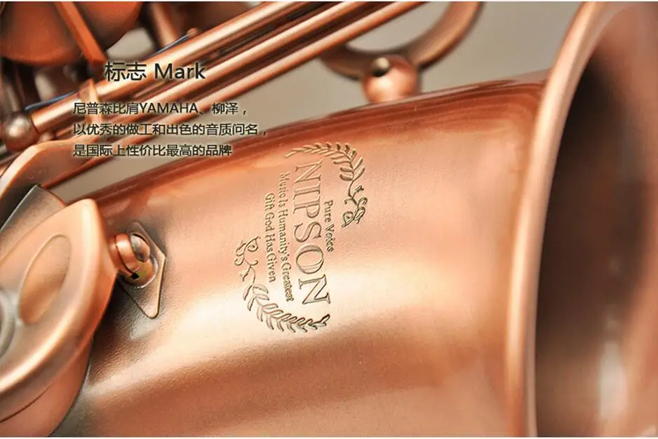 NIPSON NAS-630B Antique Copper Simulation Alto Saxophone Eb E Flat Saxofone With Mouthpiece Professional Musical Instrument
NIPSON NAS-630B Antique Copper Simulation Alto Saxophone Eb E Flat Saxofone With Mouthpiece Professional Musical Instrument