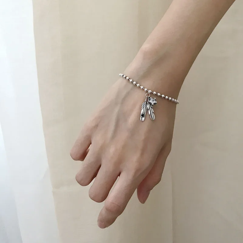 925 Sterling Silver 4mm Ball Chain Bracelet Trendy Jewrly For Women Girl Real Silver Charm Bracelets Bangles
925 Sterling Silver 4mm Ball Chain Bracelet Trendy Jewrly For Women Girl Real Silver Charm Bracelets Bangles