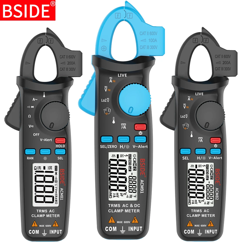 Mini Digital Clamp Meters AC/DC Current Voltage True RMS Auto Range VFC Capacitance Non Contact BSIDE Multimeter
Mini Digital Clamp Meters AC/DC Current Voltage True RMS Auto Range VFC Capacitance Non Contact BSIDE Multimeter