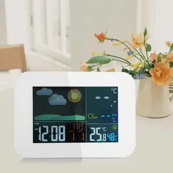 New 1PC Digital Colorful LCD Wireless Weather Station Alarm Clock Outdoor Indoor Temperature Humidity with EU US Plug Hot
New 1PC Digital Colorful LCD Wireless Weather Station Alarm Clock Outdoor Indoor Temperature Humidity with EU US Plug Hot