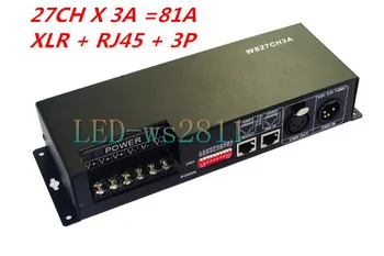 27CH dmx512 decoder, controller,LED drive,with case, 9 group RGB each CH max 3A,DC12-24V output,for LED, XLR & RJ45 & 3P
27CH dmx512 decoder, controller,LED drive,with case, 9 group RGB each CH max 3A,DC12-24V output,for LED, XLR & RJ45 & 3P