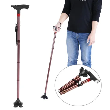 Aluminum Alloy Foldable Elderly Walking Stick Guide Blind Cane Crutch with LED Light Alarm
Aluminum Alloy Foldable Elderly Walking Stick Guide Blind Cane Crutch with LED Light Alarm