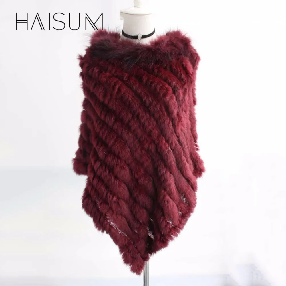 Real Knitted rabbit Shawl poncho stole shrug cape robe tippet wrap with raccoon fur collar women warm coat/outwear HN134
Real Knitted rabbit Shawl poncho stole shrug cape robe tippet wrap with raccoon fur collar women warm coat/outwear HN134