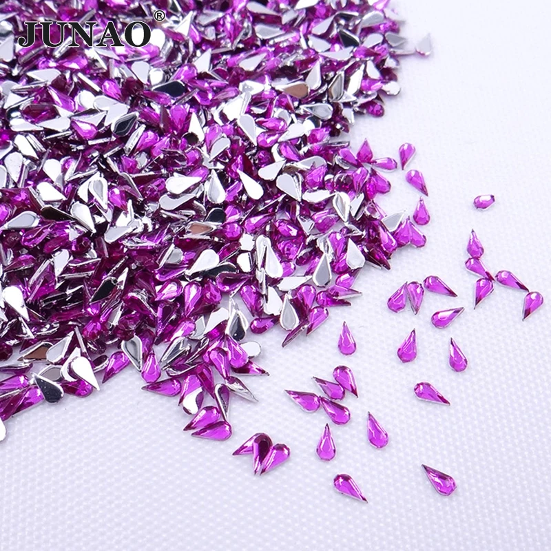 JUNAO 1.5*3mm Drop Shape Crystal Flat Back Rhinestones Glue On Strass Non Sewing Crystals Stones Acrylic Gems DIY Nail Crafts
JUNAO 1.5*3mm Drop Shape Crystal Flat Back Rhinestones Glue On Strass Non Sewing Crystals Stones Acrylic Gems DIY Nail Crafts