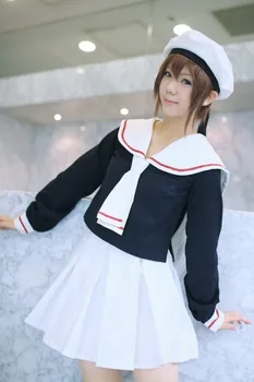 School Uniform Kinomoto Sakura Cosplay Costume Blue Sailor suit With CERBERUS Women Dress KINOMOTO SAKURA Halloween Costume
School Uniform Kinomoto Sakura Cosplay Costume Blue Sailor suit With CERBERUS Women Dress KINOMOTO SAKURA Halloween Costume