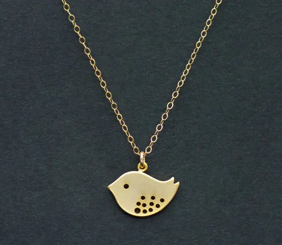 Image 1pc Gold and silver Little Bird Women Necklace Love Twitter Bird Pendant Necklace for Women XL014
