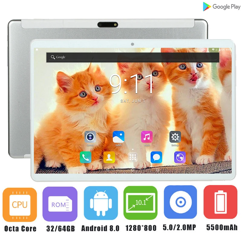 2.5D Glass 10 inch Android 8.0 Tablet Octa Core 4GB RAM 64GB Storage 1280x800 IPS Dual SIM Card WIFI GPS Bluetooth Media Pad
2.5D Glass 10 inch Android 8.0 Tablet Octa Core 4GB RAM 64GB Storage 1280x800 IPS Dual SIM Card WIFI GPS Bluetooth Media Pad