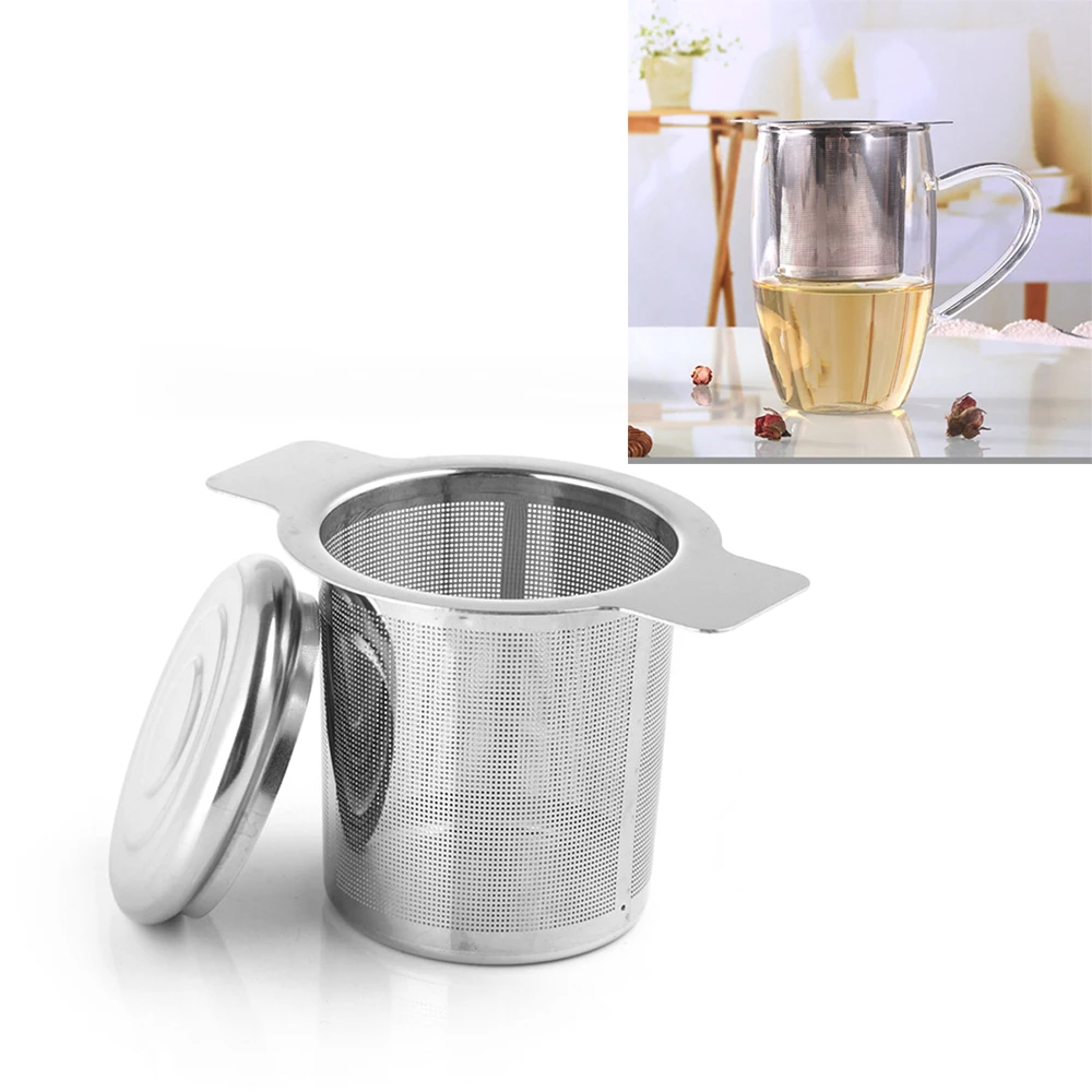 Reusable Stainless Steel Tea Infuser Basket Fine Mesh Tea Strainer With 2 Handles Lid Tea and Coffee Filters for Loose Tea Leaf
Reusable Stainless Steel Tea Infuser Basket Fine Mesh Tea Strainer With 2 Handles Lid Tea and Coffee Filters for Loose Tea Leaf