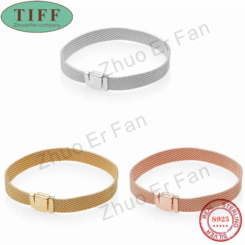 TIF pan 925 Sterling Silver Bracelet,Reflexions Sparkling Mesh Charm Original Jewelry Luxury Fashion Women Gift
TIF pan 925 Sterling Silver Bracelet,Reflexions Sparkling Mesh Charm Original Jewelry Luxury Fashion Women Gift