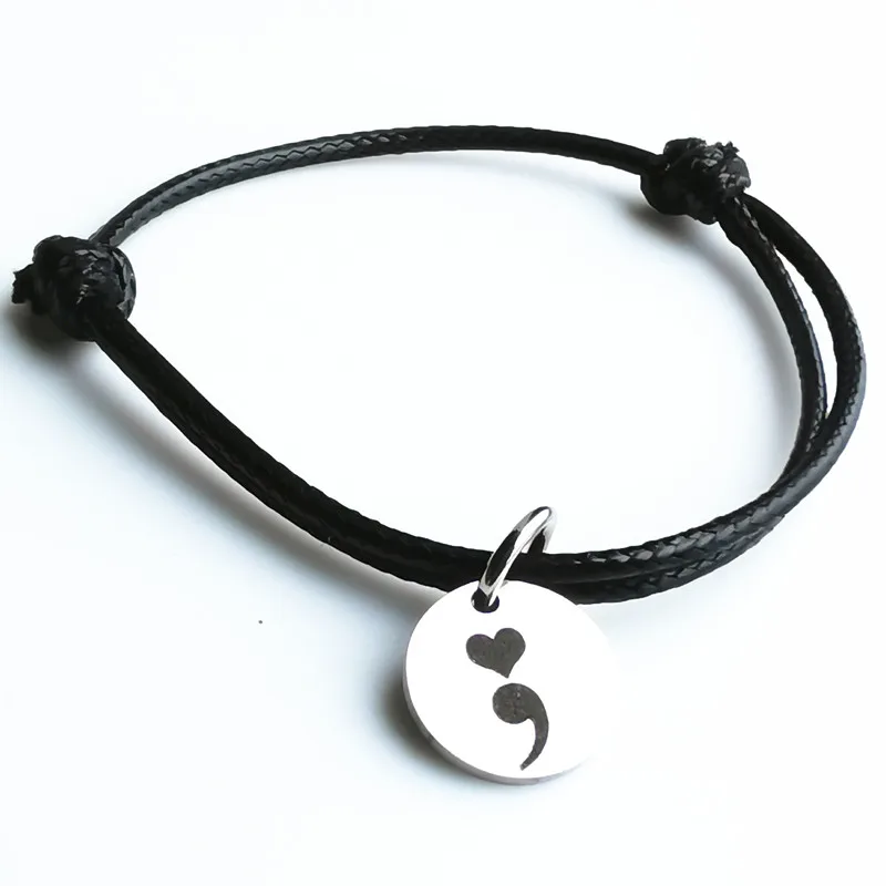 2019 Newest Awareness Bracelets Suicide Depression Awareness Pause Heart Semicolon Rope Bracelets for Gift YLQ7318
2019 Newest Awareness Bracelets Suicide Depression Awareness Pause Heart Semicolon Rope Bracelets for Gift YLQ7318