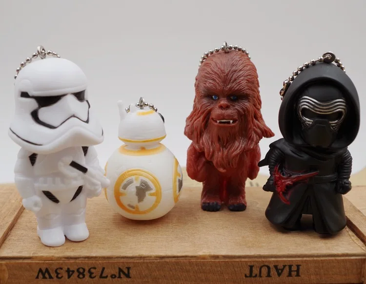 Star Wars 7 Awakens BB8 Stormtrooper Darth Vader Chewbacca PVC Pendant Space War BB-8 Action Figure Toys Keychain Gift For Kids
Star Wars 7 Awakens BB8 Stormtrooper Darth Vader Chewbacca PVC Pendant Space War BB-8 Action Figure Toys Keychain Gift For Kids