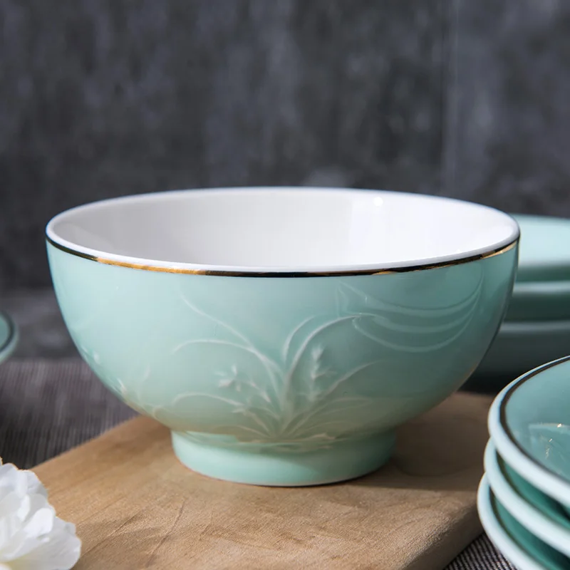 Chinese Pure Color Tableware Orchid Floats Painted Series Tableware Household Ceramic Dish Sets Used for Microwave Dishwasher
Chinese Pure Color Tableware Orchid Floats Painted Series Tableware Household Ceramic Dish Sets Used for Microwave Dishwasher