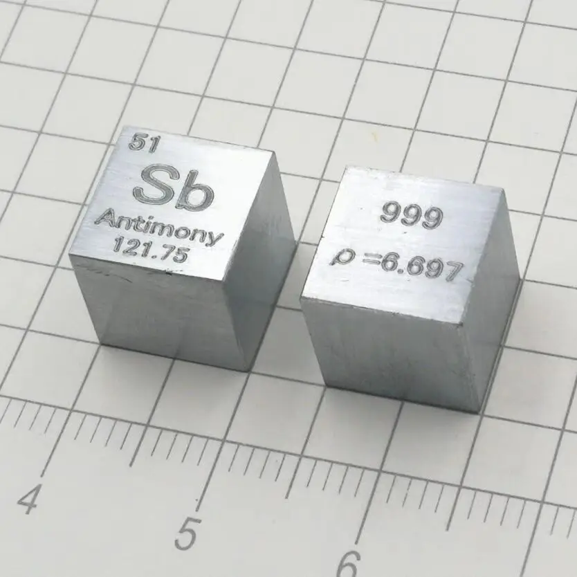 1 шт. 99.9% антимонолитный Металл Sb 6 7g резной элемент Периодическая таблица 10 мм куб