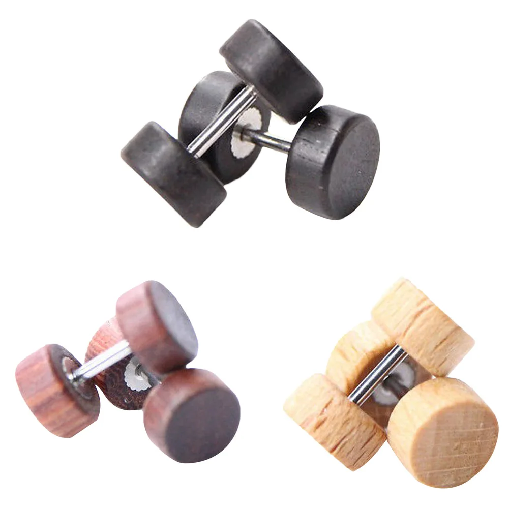 1 Pair Handmade Round Wood Earring Stud Stainless Steel Bar Double Side Barbell Earrings for Women & Men Fashion Earrings
1 Pair Handmade Round Wood Earring Stud Stainless Steel Bar Double Side Barbell Earrings for Women & Men Fashion Earrings