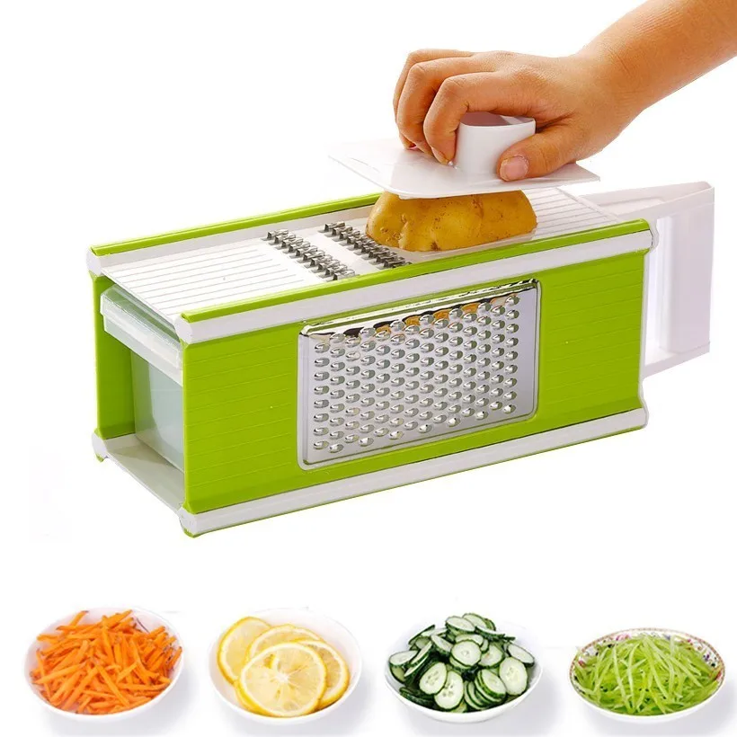 Creative Mandoline 4 in 1 Multifunctional Vegetable Slicers Cutter With Container Fruit Carrot Slicer Salad Maker Kitchen Tools
Creative Mandoline 4 in 1 Multifunctional Vegetable Slicers Cutter With Container Fruit Carrot Slicer Salad Maker Kitchen Tools