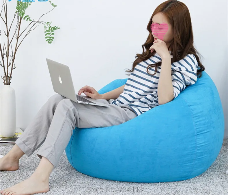 Image Inflatable sofa chair flocking inflatable sofa bed living room furniture double inflatable furniture bean bag lazy sofa for80*80