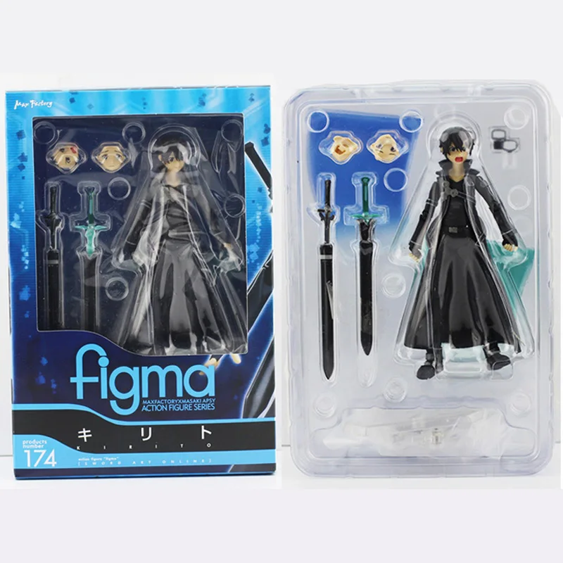 15cm Sword Art Online Action Figure SAO Kirito Figma 174 Model Doll With Sword Weapon
15cm Sword Art Online Action Figure SAO Kirito Figma 174 Model Doll With Sword Weapon
