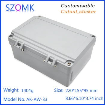 1 piece, 220*155*95mm szomk IP66 aluminum hinged waterproof die casting electronic enclosure pcb design aluminum project box
1 piece, 220*155*95mm szomk IP66 aluminum hinged waterproof die casting electronic enclosure pcb design aluminum project box