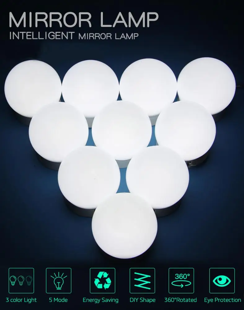 Hot! Hollywood Style,LED Vanity Mirror Lights Kit with Dimmable Light Bulbs,Lighting Fixture Strip for Makeup Vanity Table Set
Hot! Hollywood Style,LED Vanity Mirror Lights Kit with Dimmable Light Bulbs,Lighting Fixture Strip for Makeup Vanity Table Set