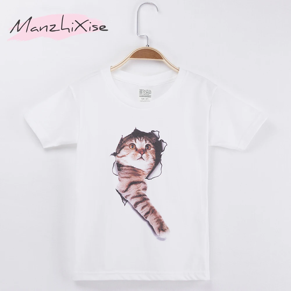 Basic White T Shirt Children T-shirt Cute Cat Print Cotton Boys Short Sleeve Child Clothing Kids T Shirts For Girl Clothes Tees
Basic White T Shirt Children T-shirt Cute Cat Print Cotton Boys Short Sleeve Child Clothing Kids T Shirts For Girl Clothes Tees
